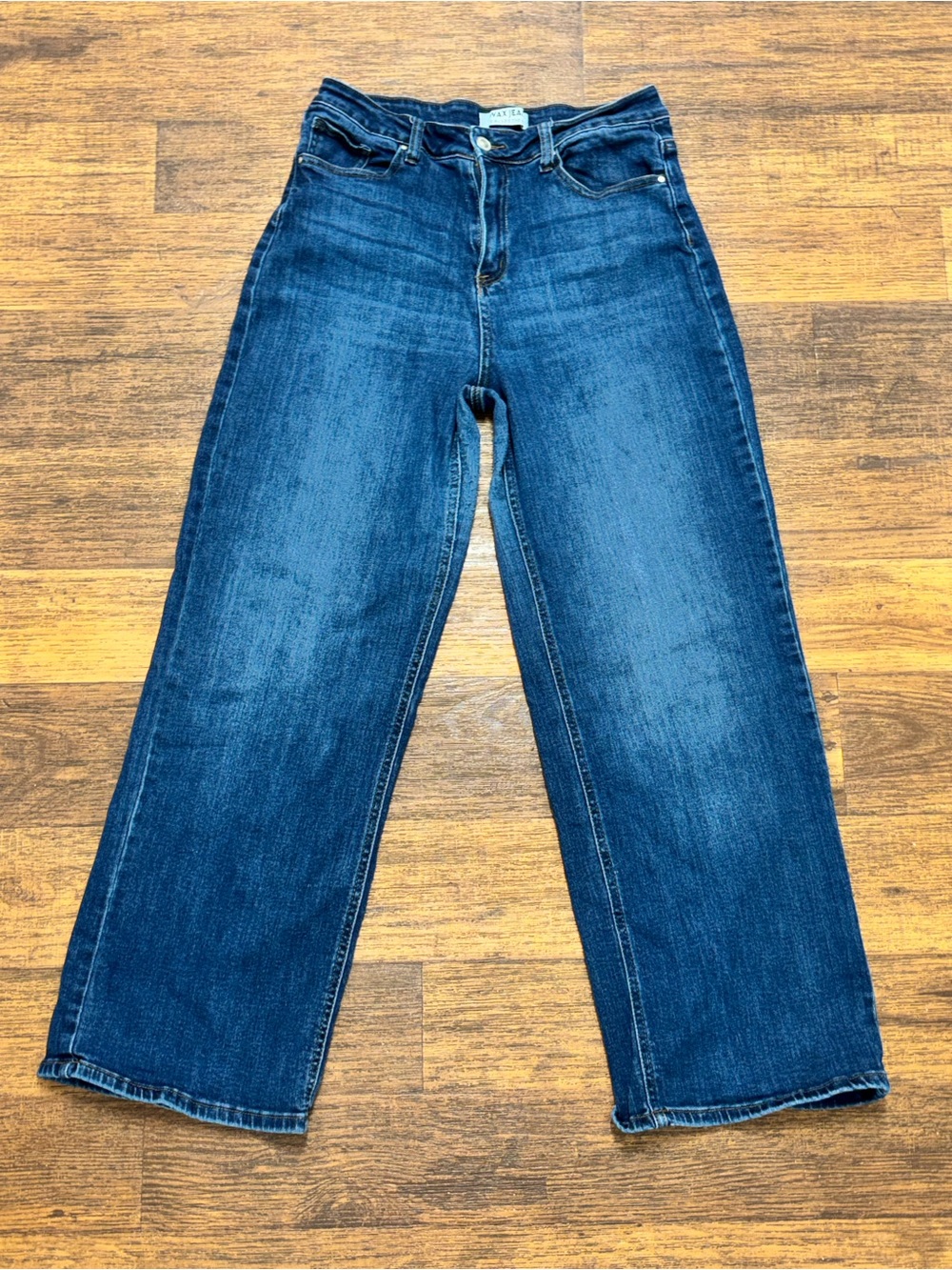 Wax Jean Wide-Leg Jeans in Deep Blue Wash